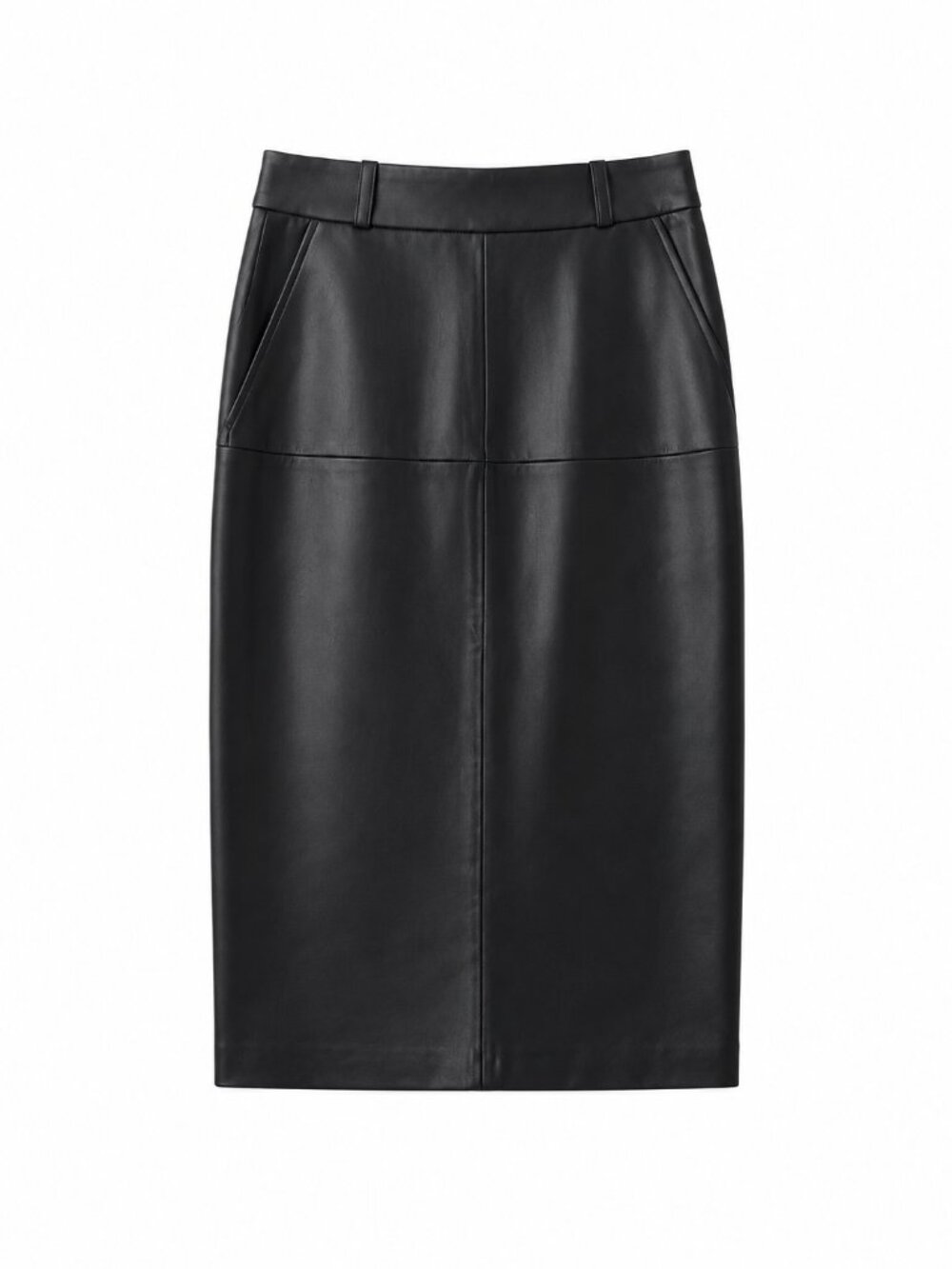 Mango Faux Leather Pencil Skirt | Size US 2 | Black